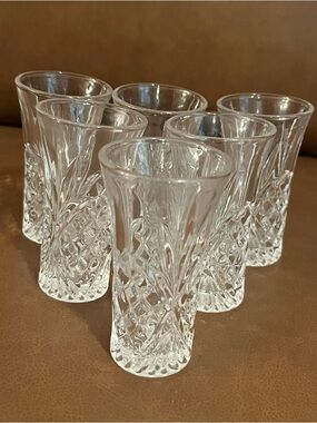 Goldinger Dublin Cut Crystal Volka Shot Glasses - Set of 6
